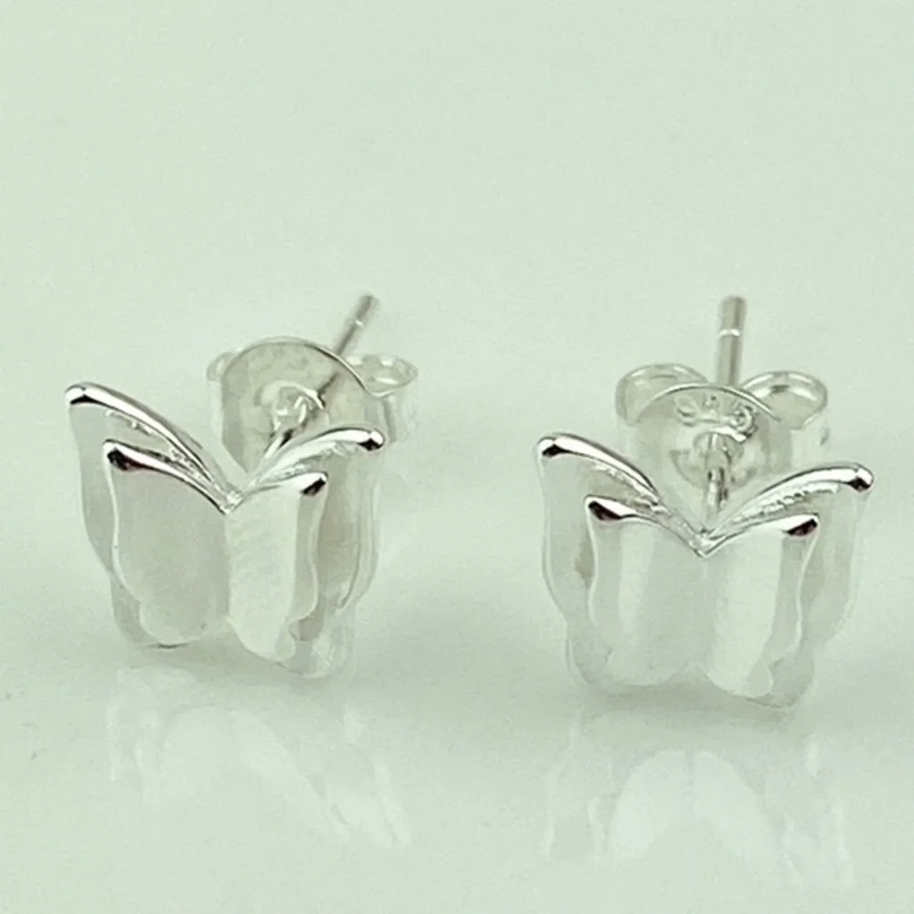 Sterling‎ Silver Earrings Butterfly Post Earrings